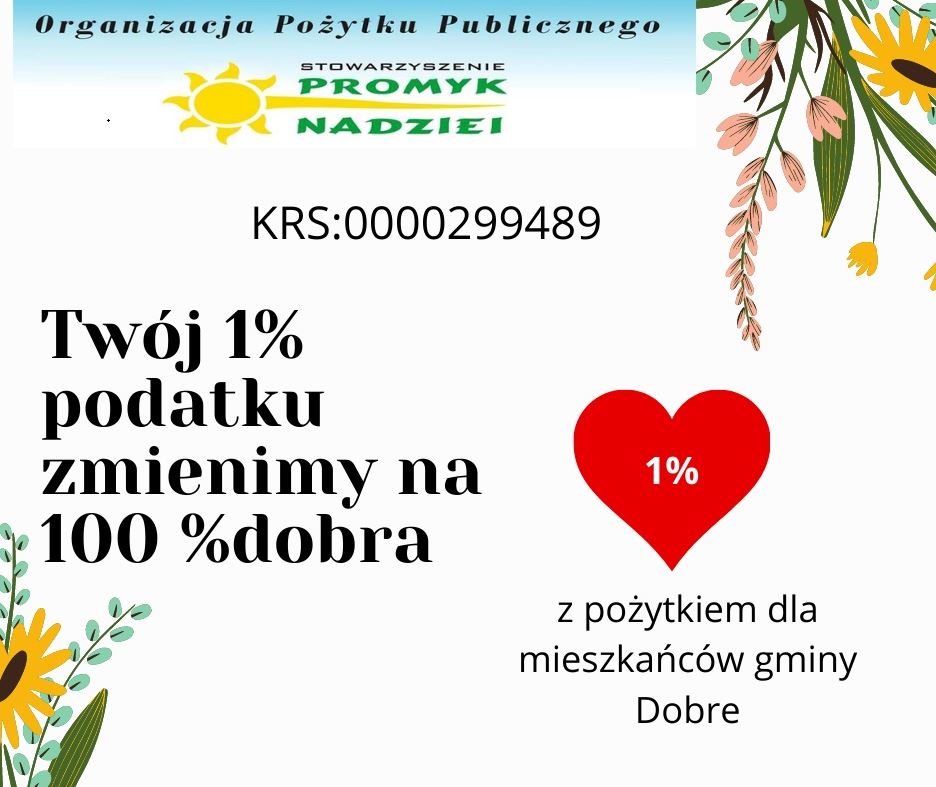 Wspieraj lokalnie  - 1% podatku dla organizacji pożytku publicznego 